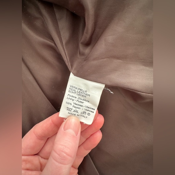 Brown Leather Moto jacket - Picture 9 of 14